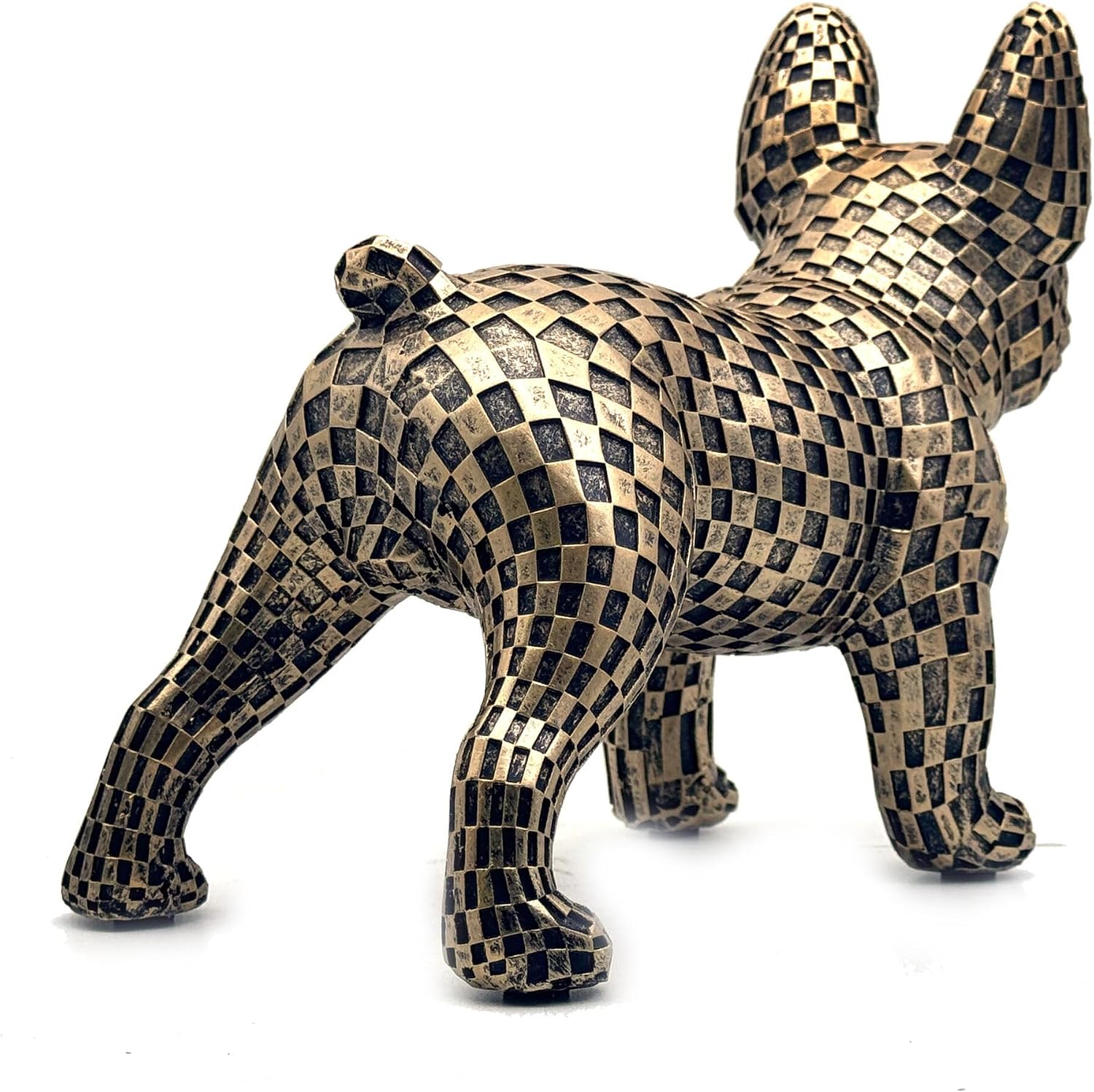 Art Abstract French Bulldog Statue Dog Figurines Sculpture Collectibles Home Office Desktop Decor