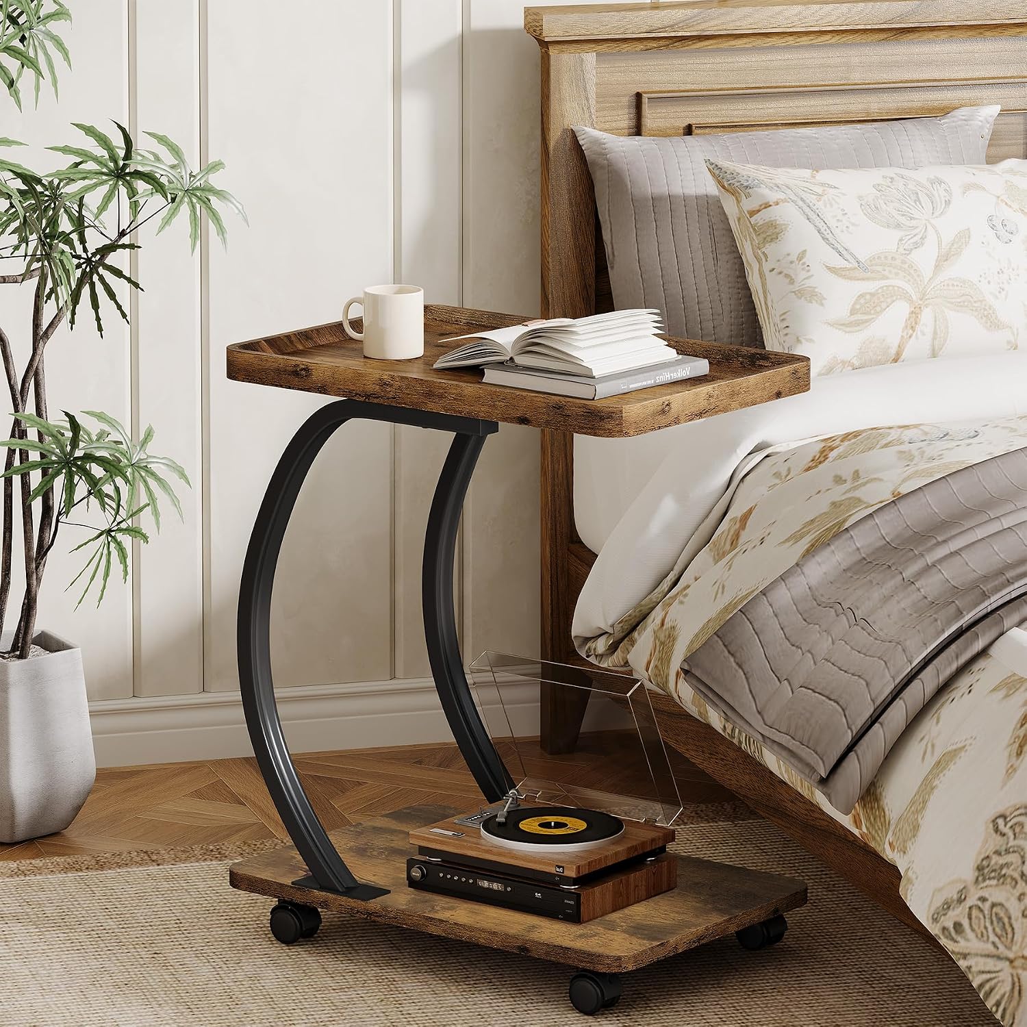 Wood Bedside Snack Couch Table / Set of 2