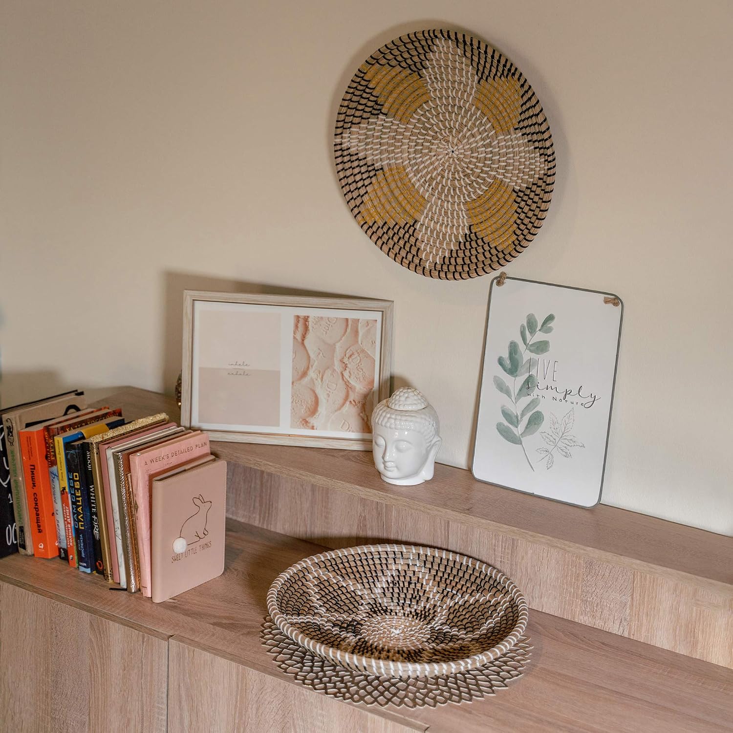 Woven Fruit Basket Bowl / Black