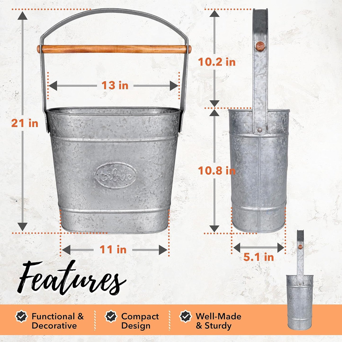 Autumn Alley Farmhouse Toilet Paper Holder - Free Standing With Reserve Storage for Mega Rolls, Magazines - Bathroom