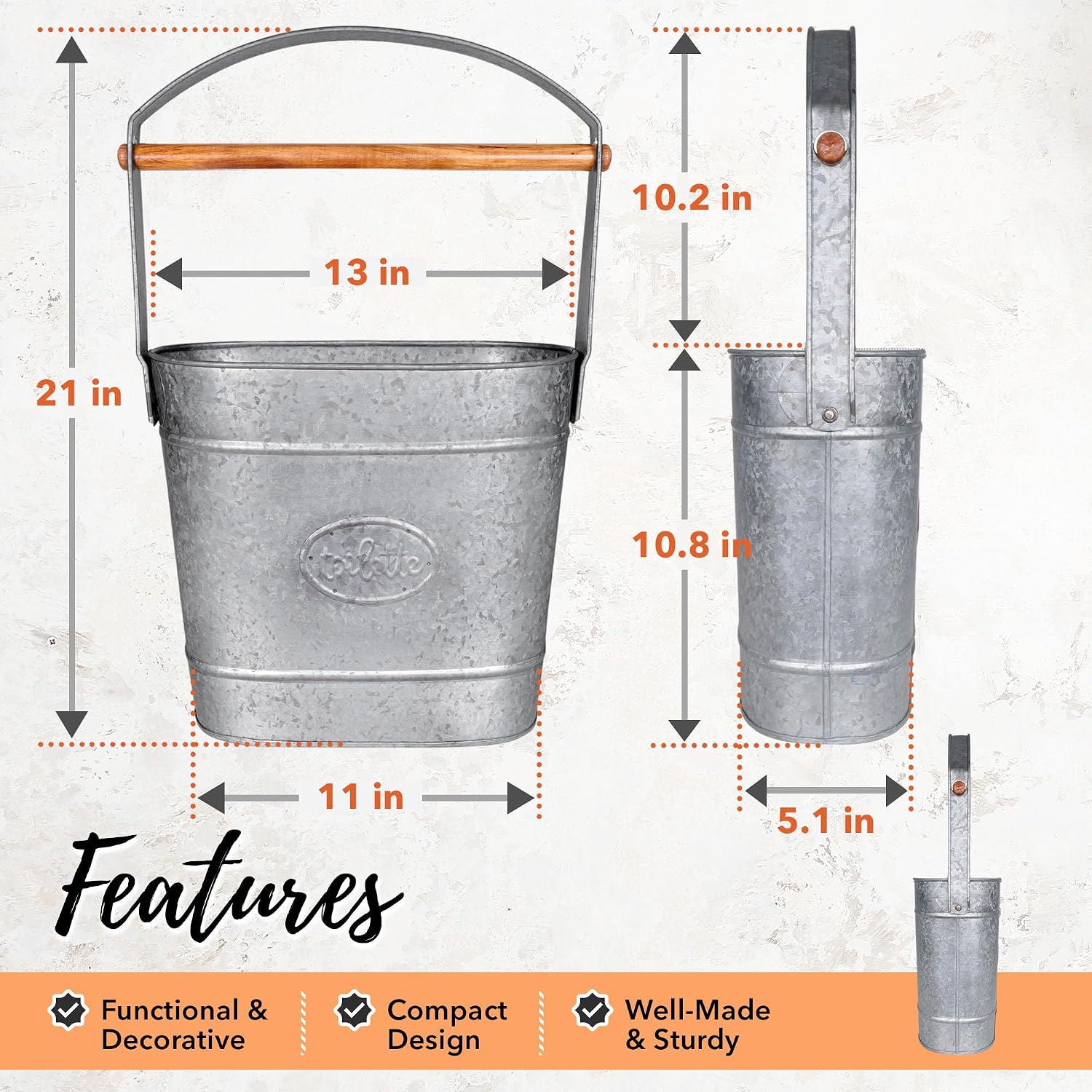 Autumn Alley Farmhouse Toilet Paper Holder - Free Standing With Reserve Storage for Mega Rolls, Magazines - Bathroom