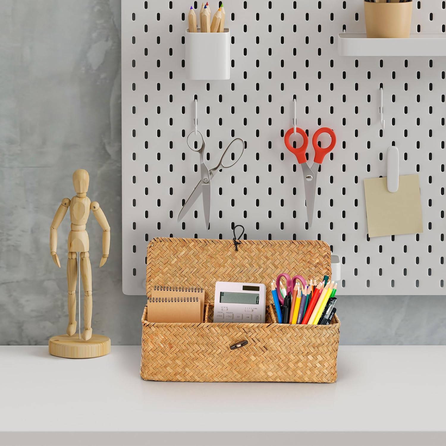 3 Compartment Storage Woven Basket