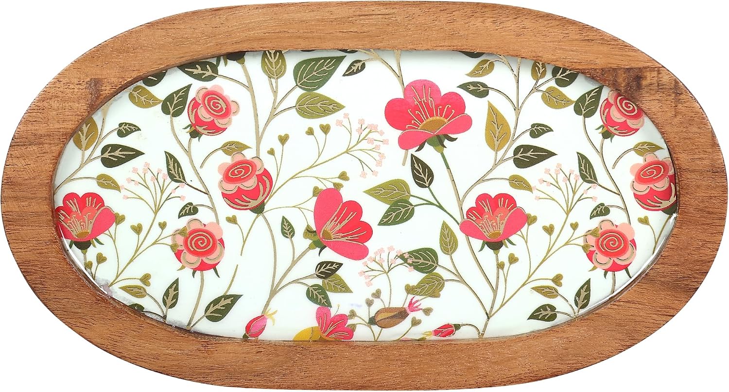 Wooden Small Serving Tray / White