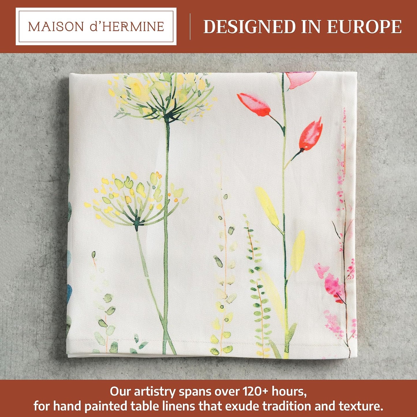 Maison d' Hermine Cloth Napkins Set of 4 Reusable 100% Cotton (20" x 20") | Everyday Square Napkins Cloth Washable