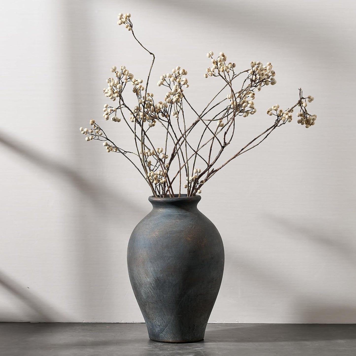 Ceramic Vintage Flower Vase / 1009-bronze / 9 Inch