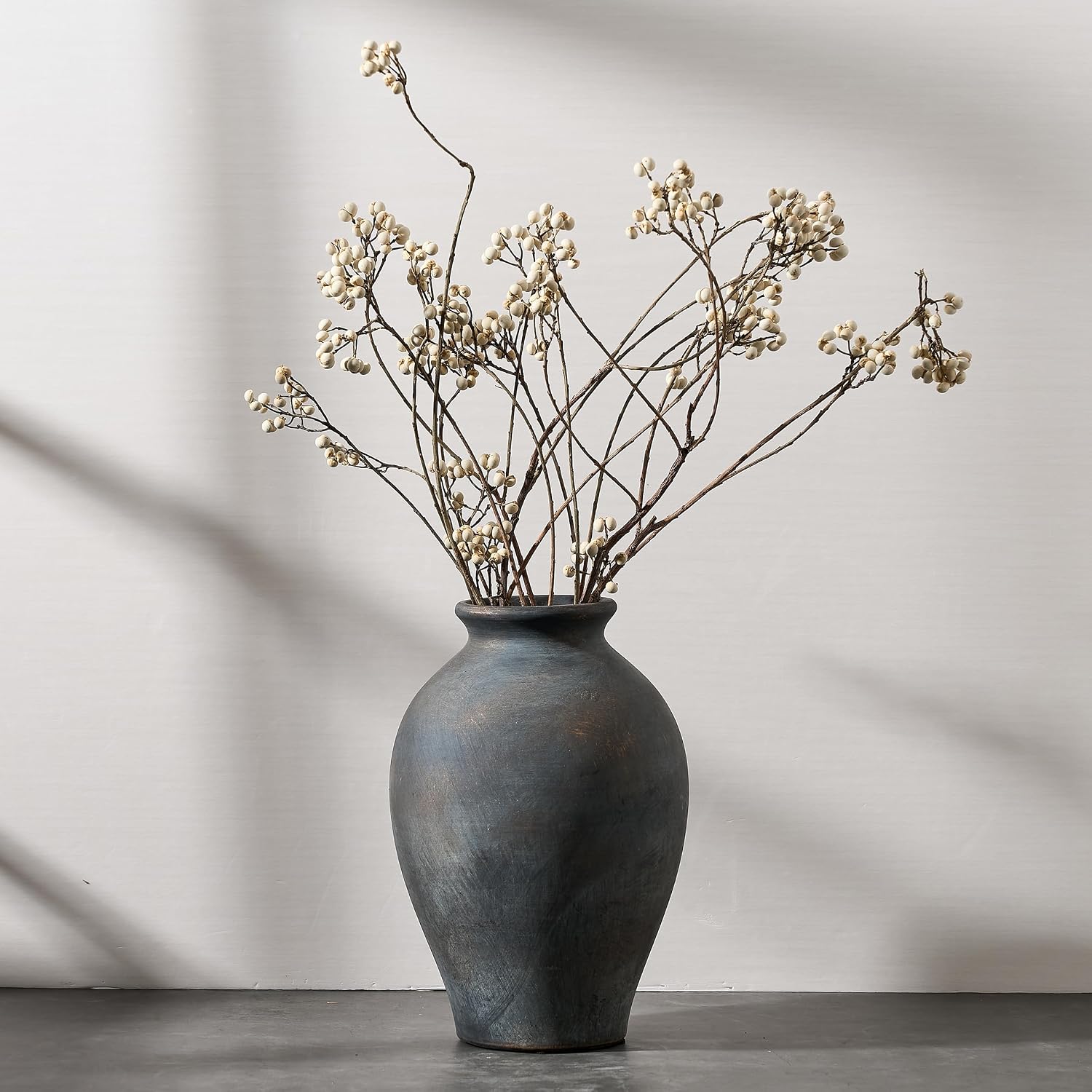 Ceramic Vintage Flower Vase / 1009-bronze / 9 Inch