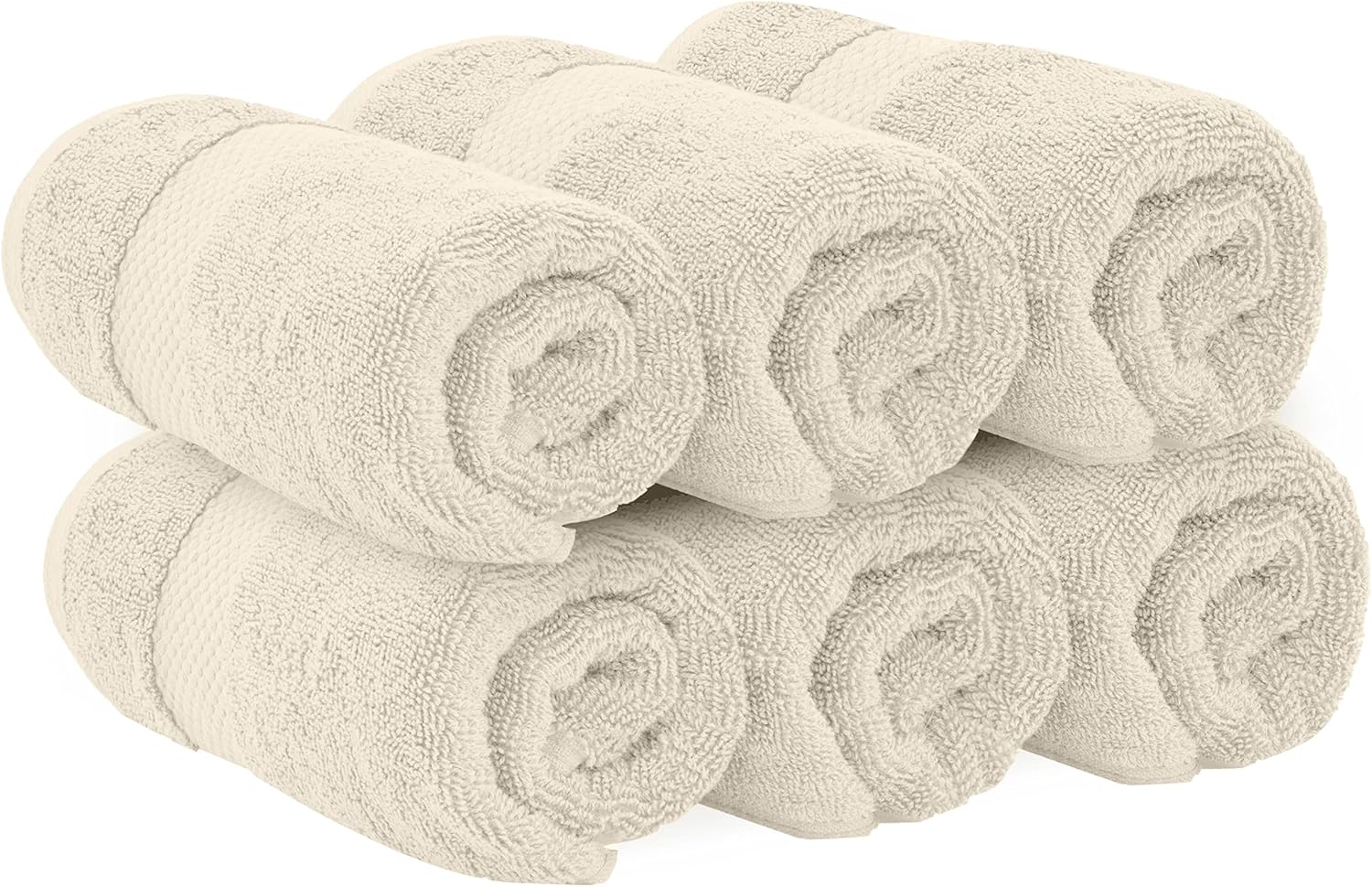 White Classic Luxury Ivory Hand Towels - Soft 100% Turkish Cotton | Highly Absorbent Hotel spa Bathroom Towel