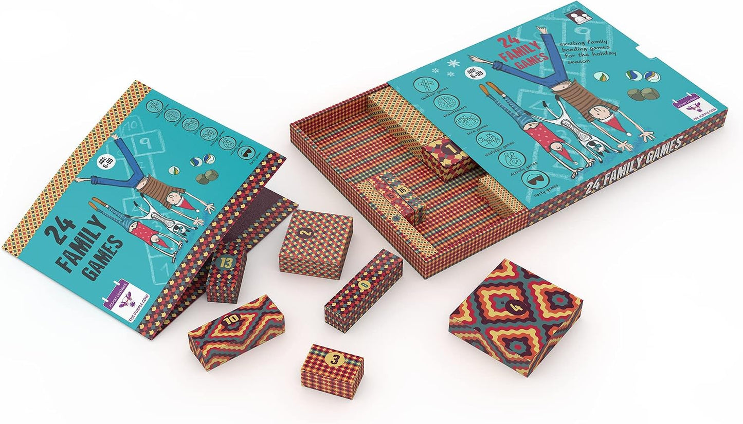 New Advent/Countdown Calendar FAMILY GAMES. 24 OF THE FAMILY GAMES IN ONE BOX – put the screen aside and enjoy hours of