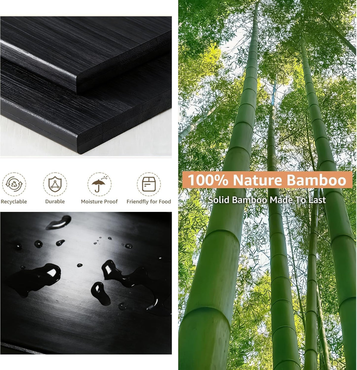 BAMBANG Bread Box for Kitchen Countertop, Extra Large Double Layer Bamboo Breadbox with Clear Window, Farmhouse Wooden
