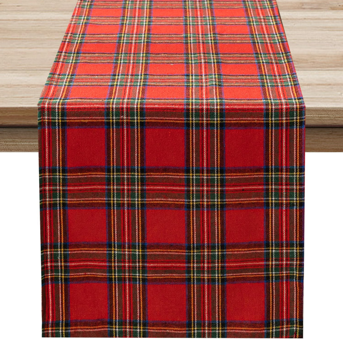 Artscope Reindeer Snowman Christmas Tree Table Runner, Xmas Winter Snowflakes Holiday Kitchen Dining Table Decoration for Christmas Home Party Decor 13x120 Inch-Red