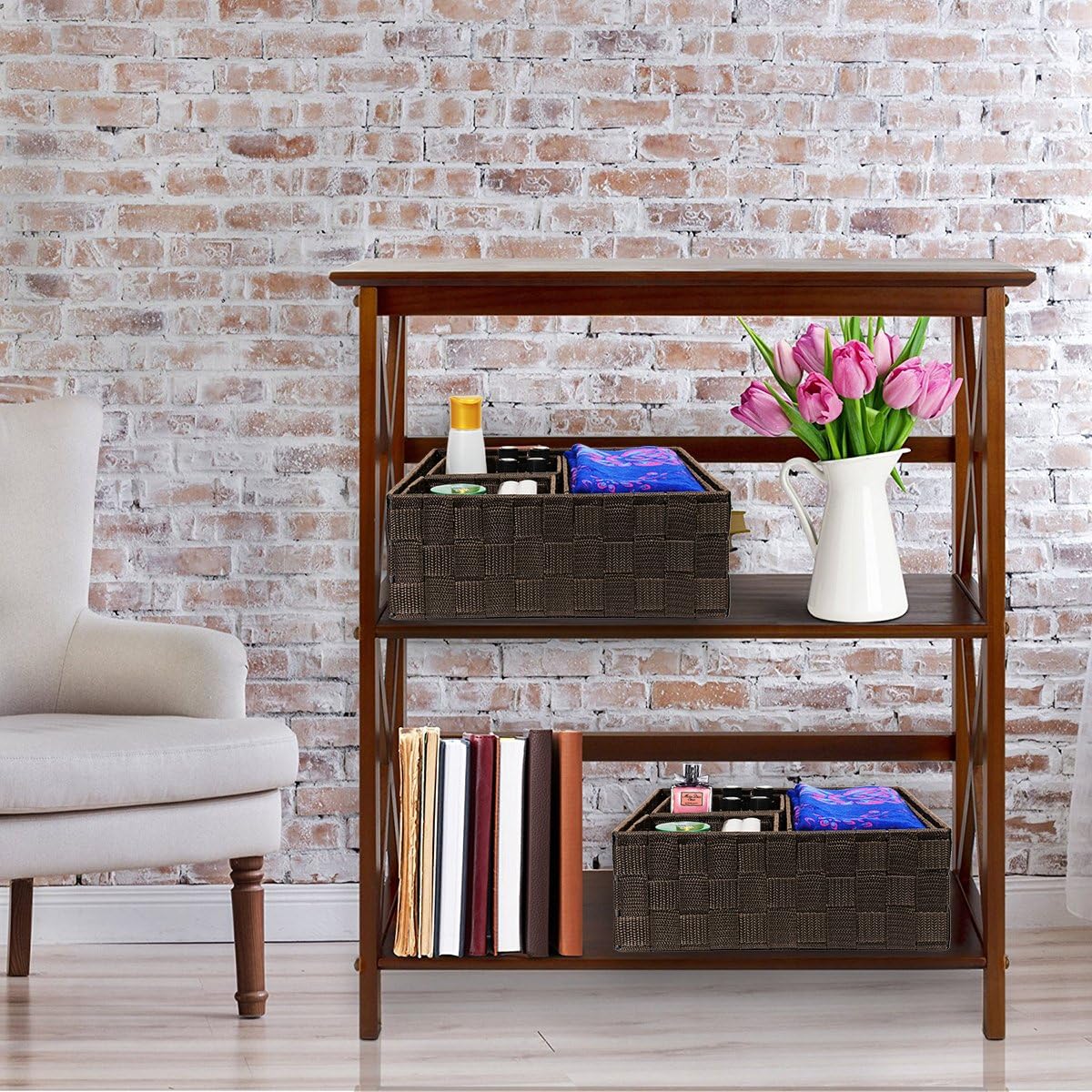 Woven Storage Baskets for Organizing / Brown