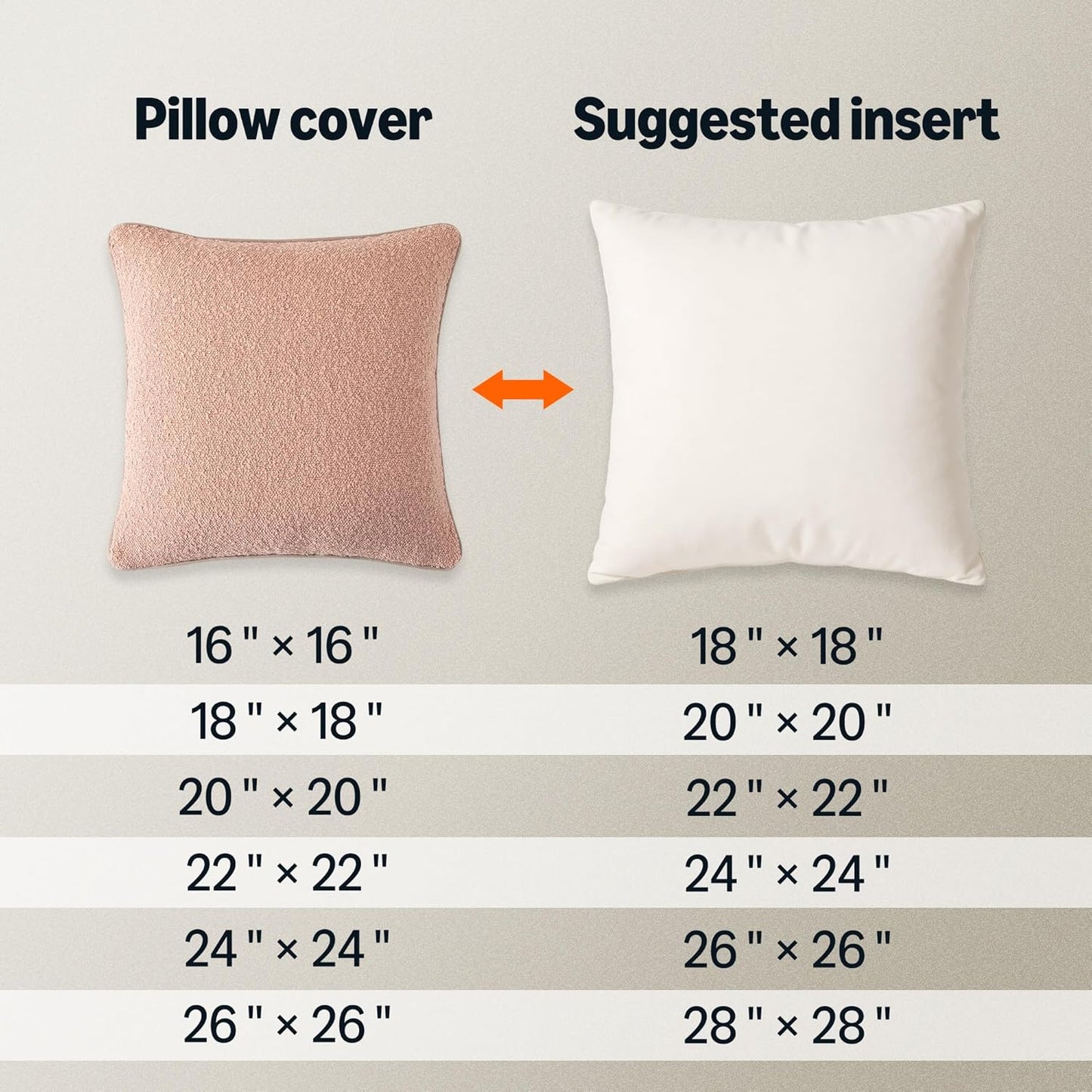 Boucle Throw Pillow Covers / Pink / 18 x 18 / Set of 2