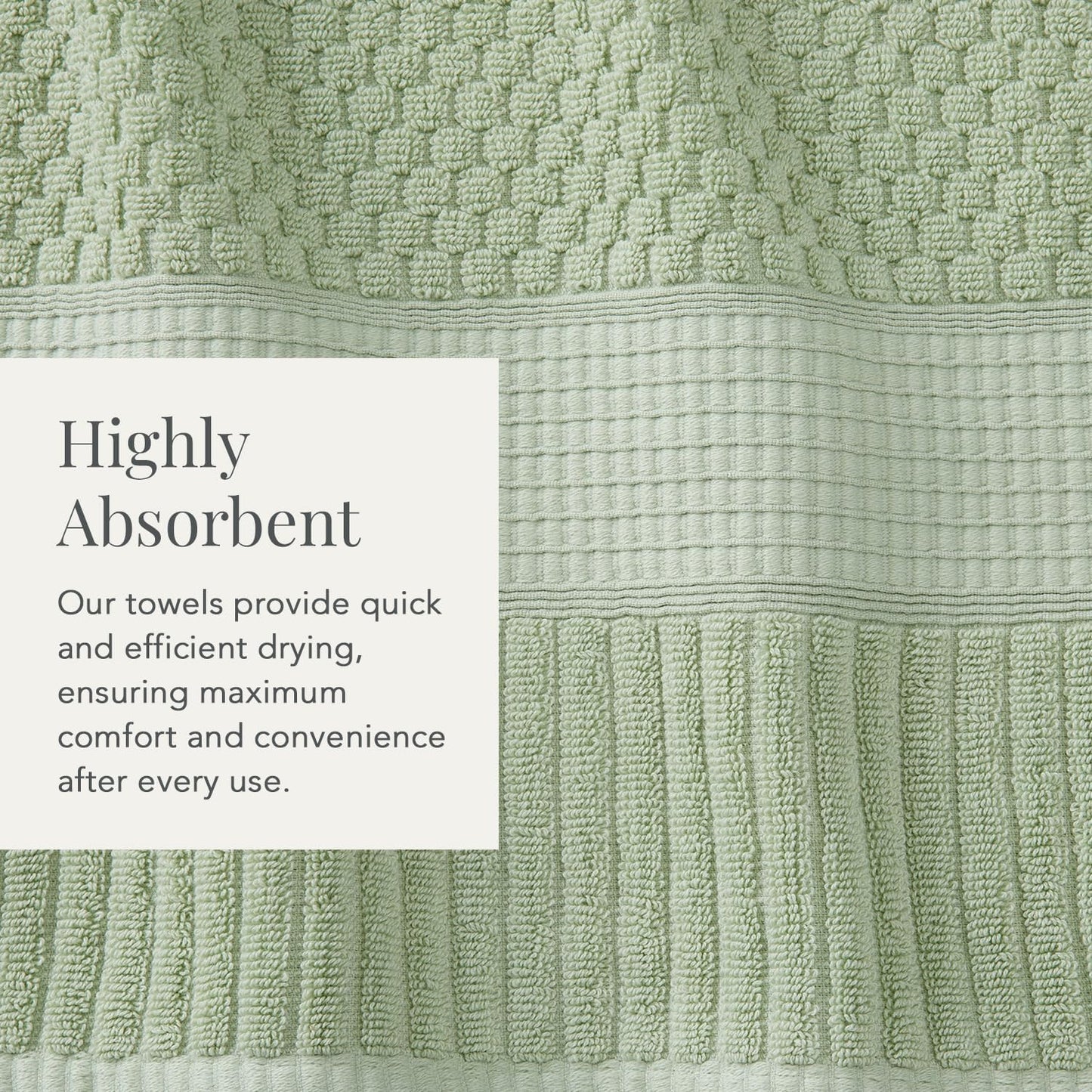NY Loft 100% Cotton 4-Pack Bath Towel Set | Sage | Oeko-TEX | Quick-Dry | Four 30" x 52" Bath Towels | Super Absorbent