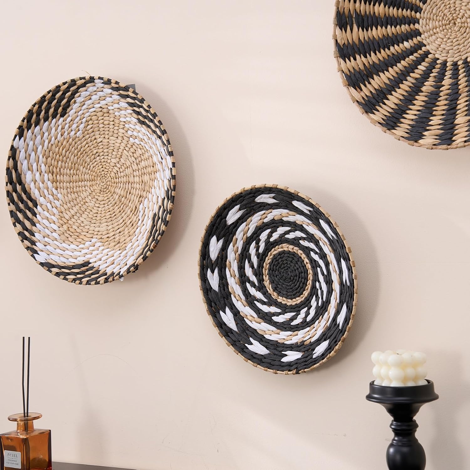 Boho Wall Basket Decor / Set of 3