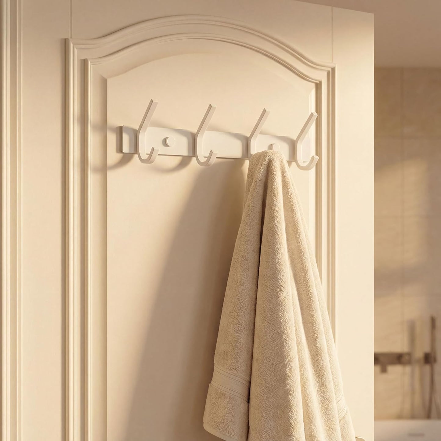 WEBI Coat Rack Wall Mounted,Coat Hooks Wall Mount,Coat Hanger Wall Hook Rack,4 Hooks for Hanging
