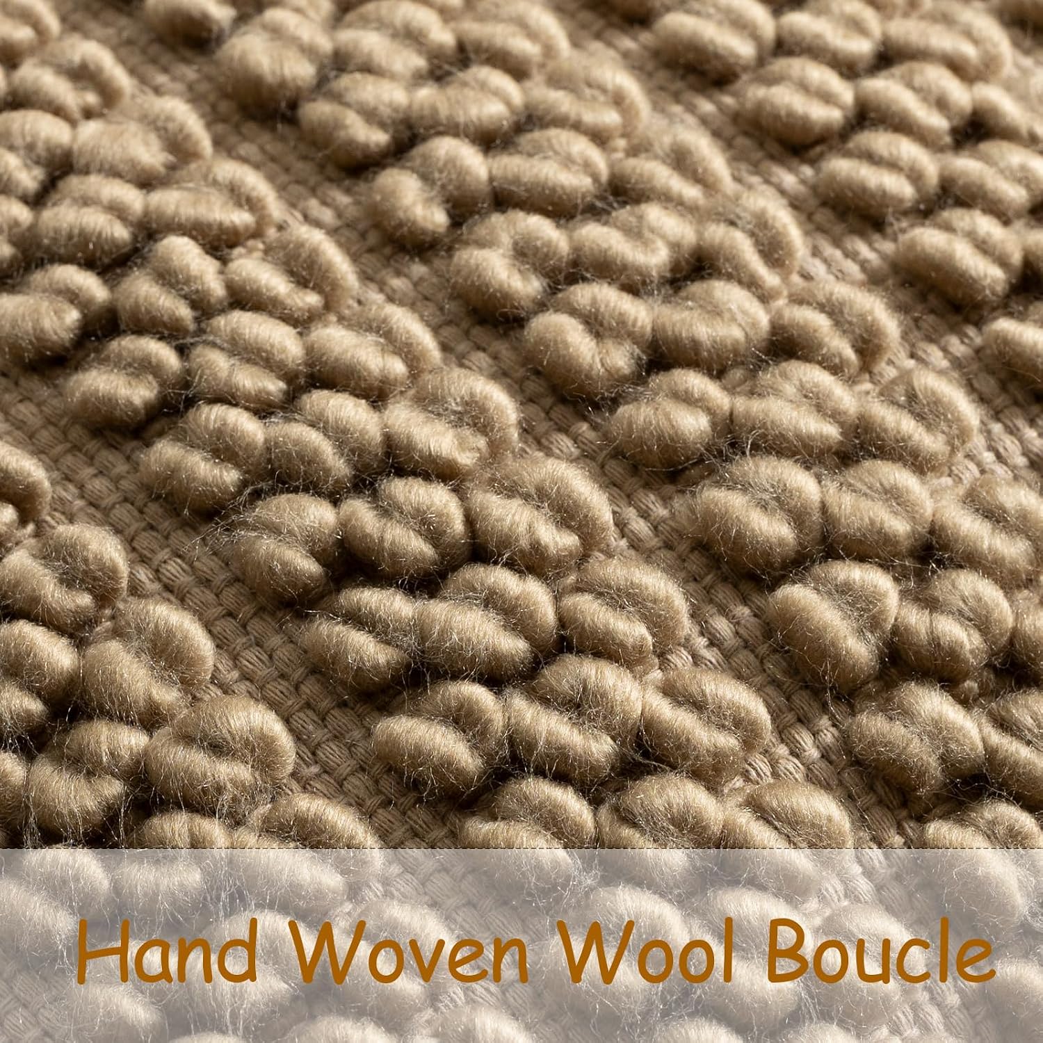 Wool Boucle Throw Pillow Cover Chic Accents Square Textured Decorative Pillow Case / Taupe / 18 x 18