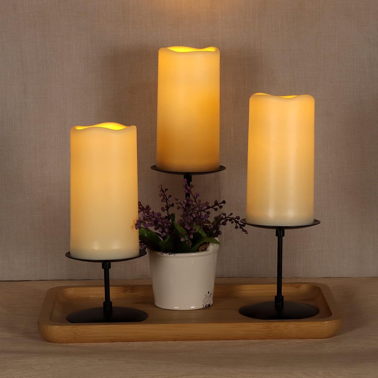 wemarry Waterproof Flameless Candles with Remote, Outdoor Indoor Battery Operated Candles(D3 x H 6"),12Pcs Led Fake