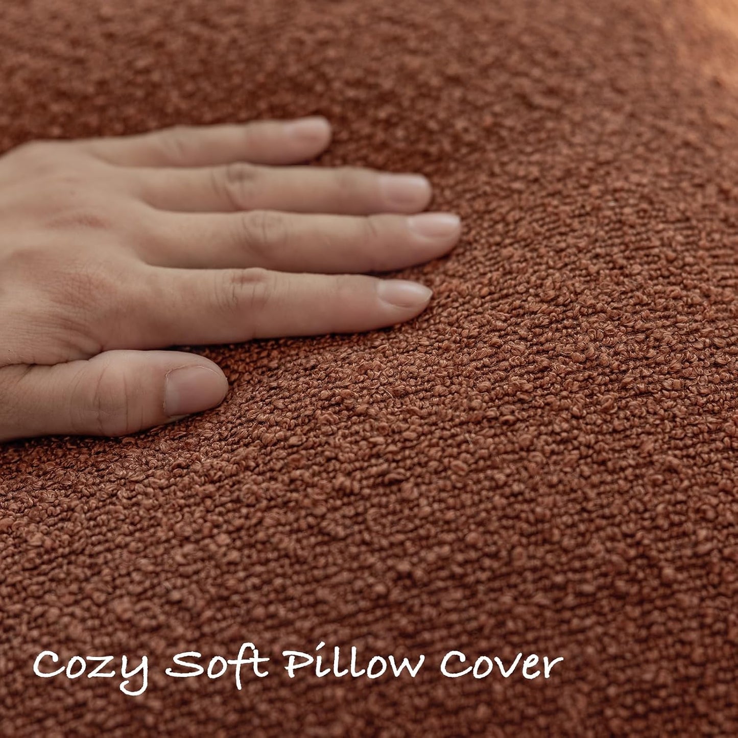 Decorative Throw Pillow Covers / Tobacco Brown / 18 x 18 / Set of 2