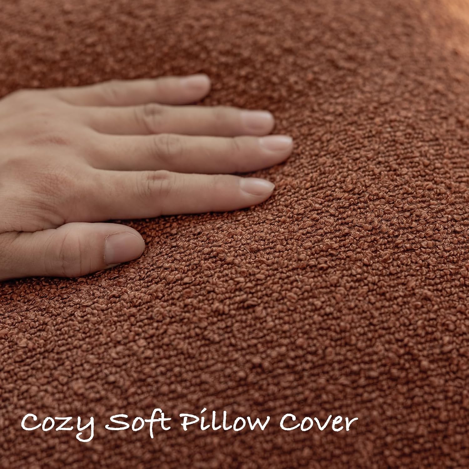 Decorative Throw Pillow Covers / Tobacco Brown / 18 x 18 / Set of 2
