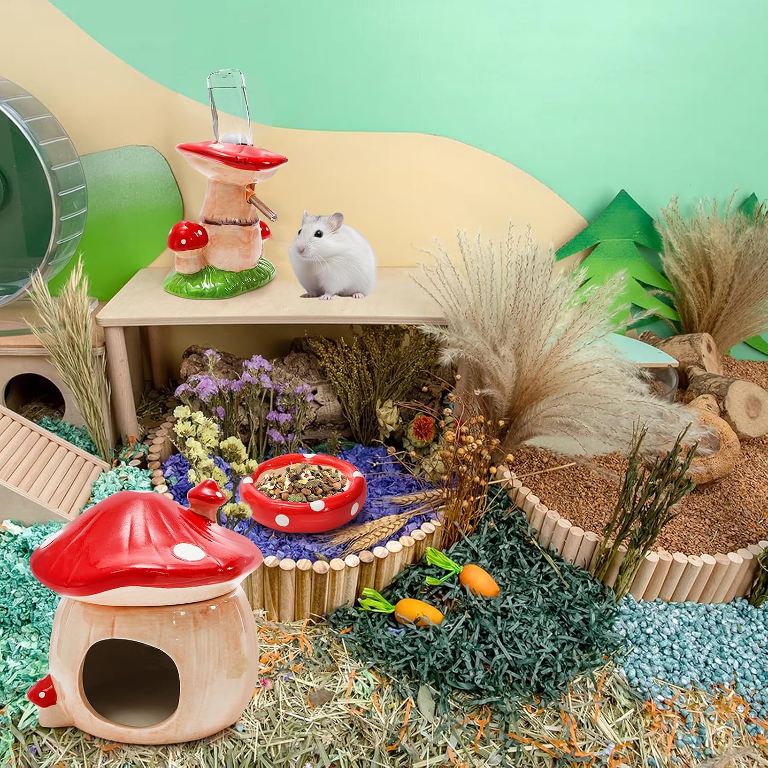 Stand / Ceramic Hamster Hideout / Set of 3