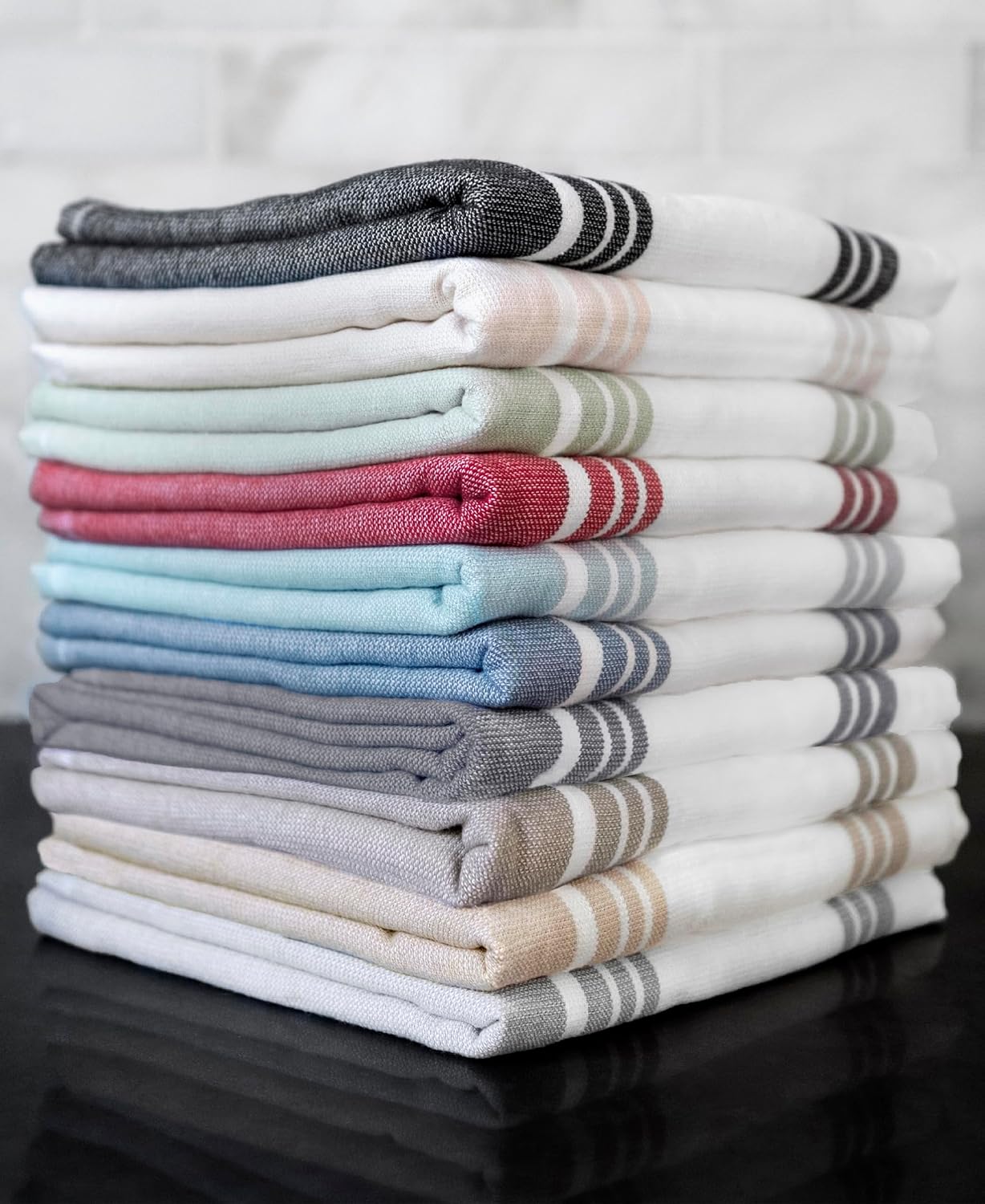 All-Clad Dual-Purpose Kitchen Towels: Highly Absorbent - 100% Cotton, 17"x30" Dish Towels for Cleaning & Drying Dishes