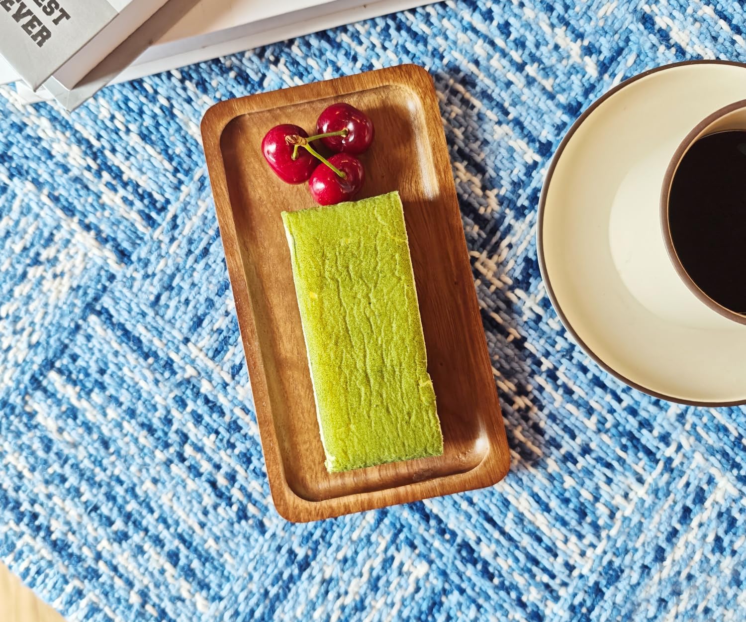 Small Wooden Tray Rectangular / Rectangular x 6 / 7.5 x 4.1 x 0.6 / Set of 6