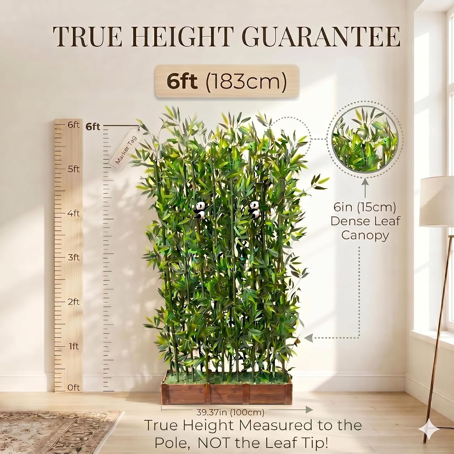 Solid Wood Base / Green / 6ft 4in / 39 Inch