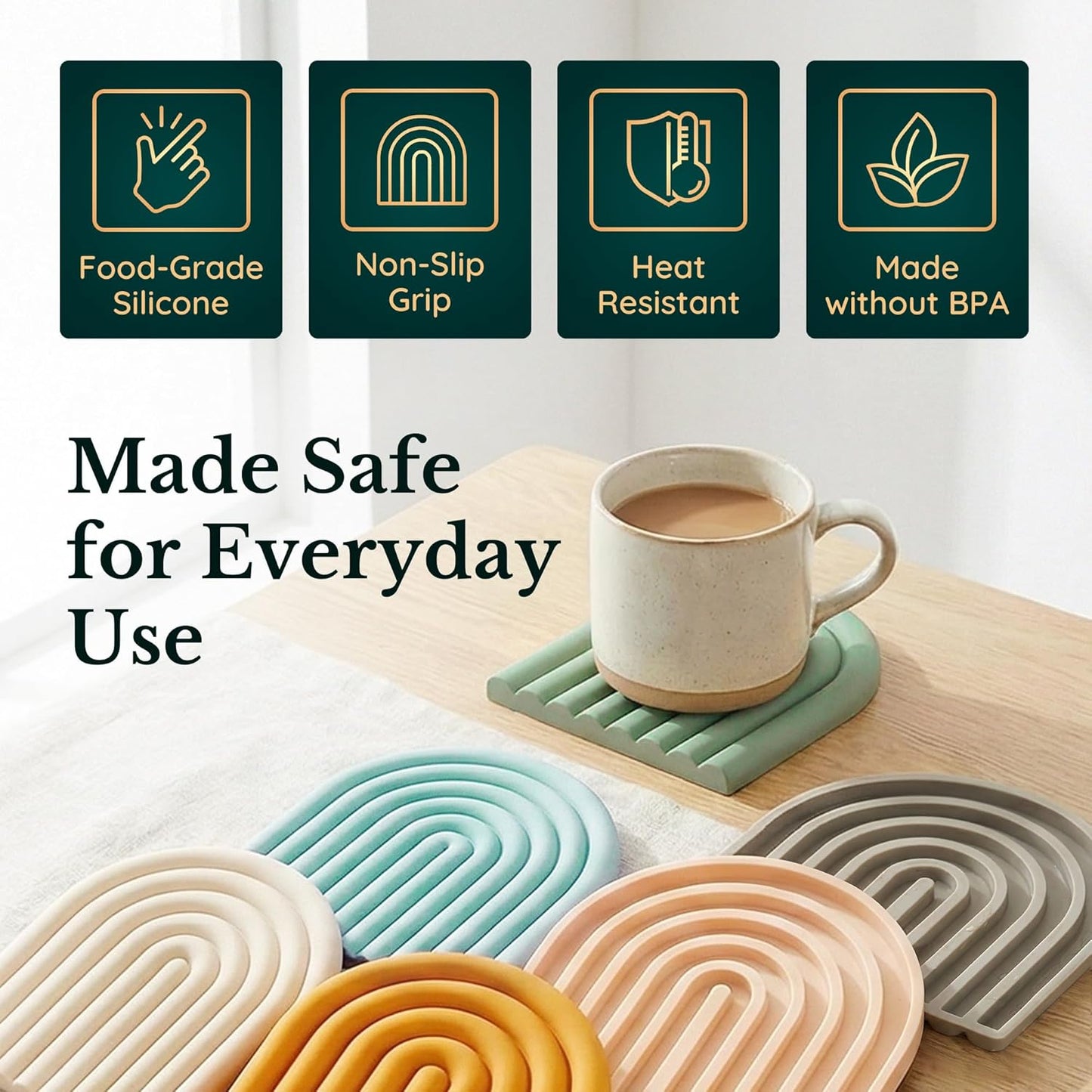 Non-Slip Pot Holders / Willow Green