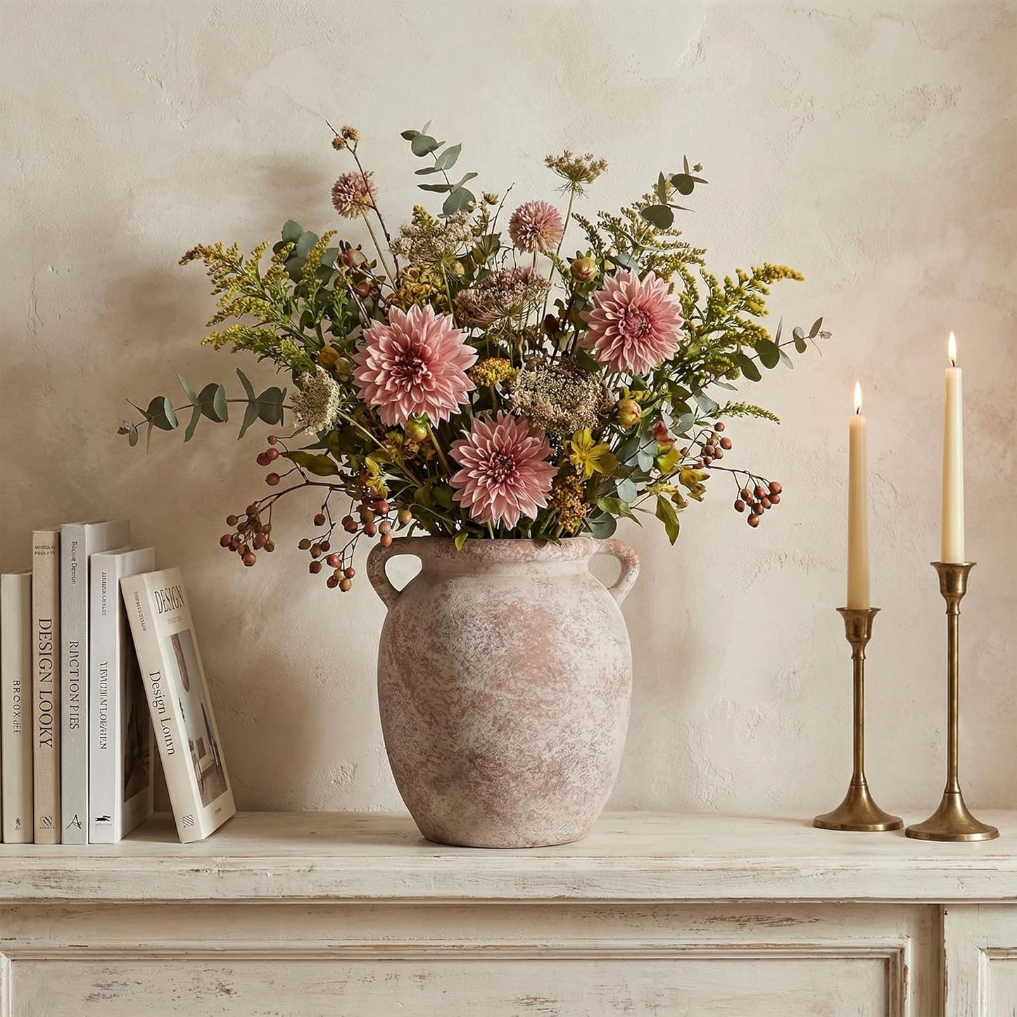 Farmhouse Rustic Vase / 7.28 In-earthenware / 7.28 Inch