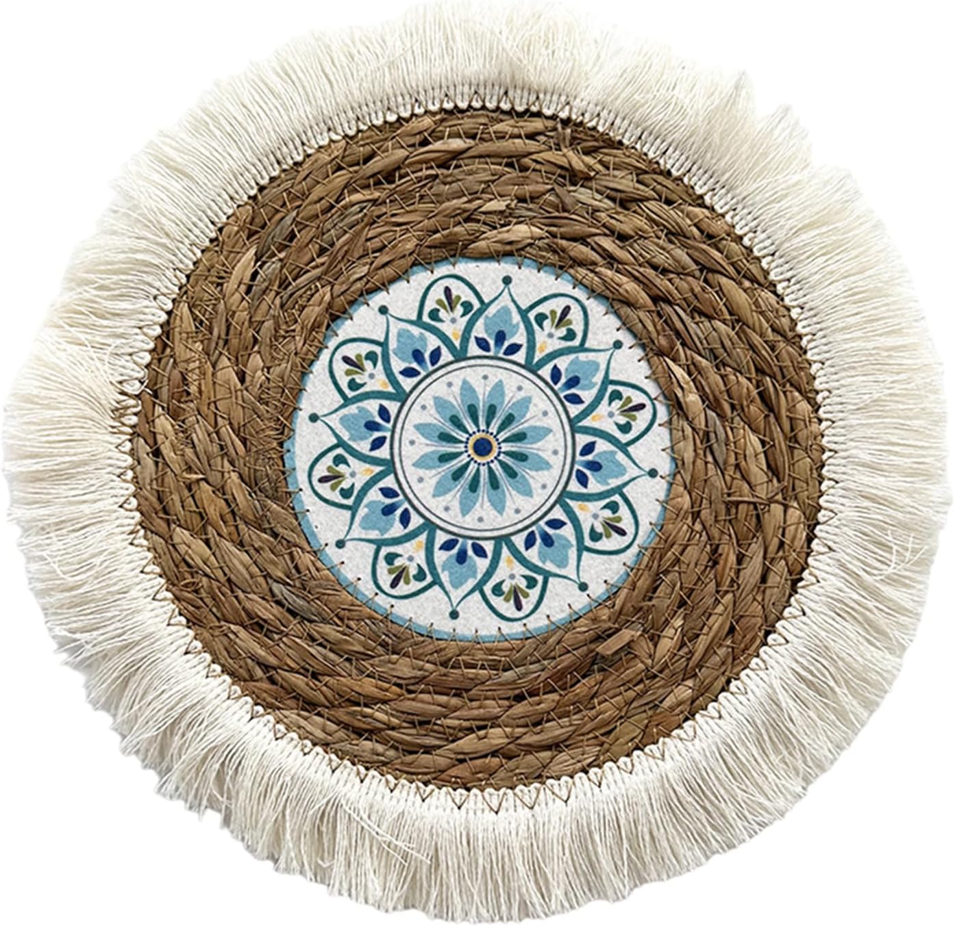 Grass Weave Wall Decorations Rattan Wall Decorations Handmade Round Grass Weaving Hangings Ornament