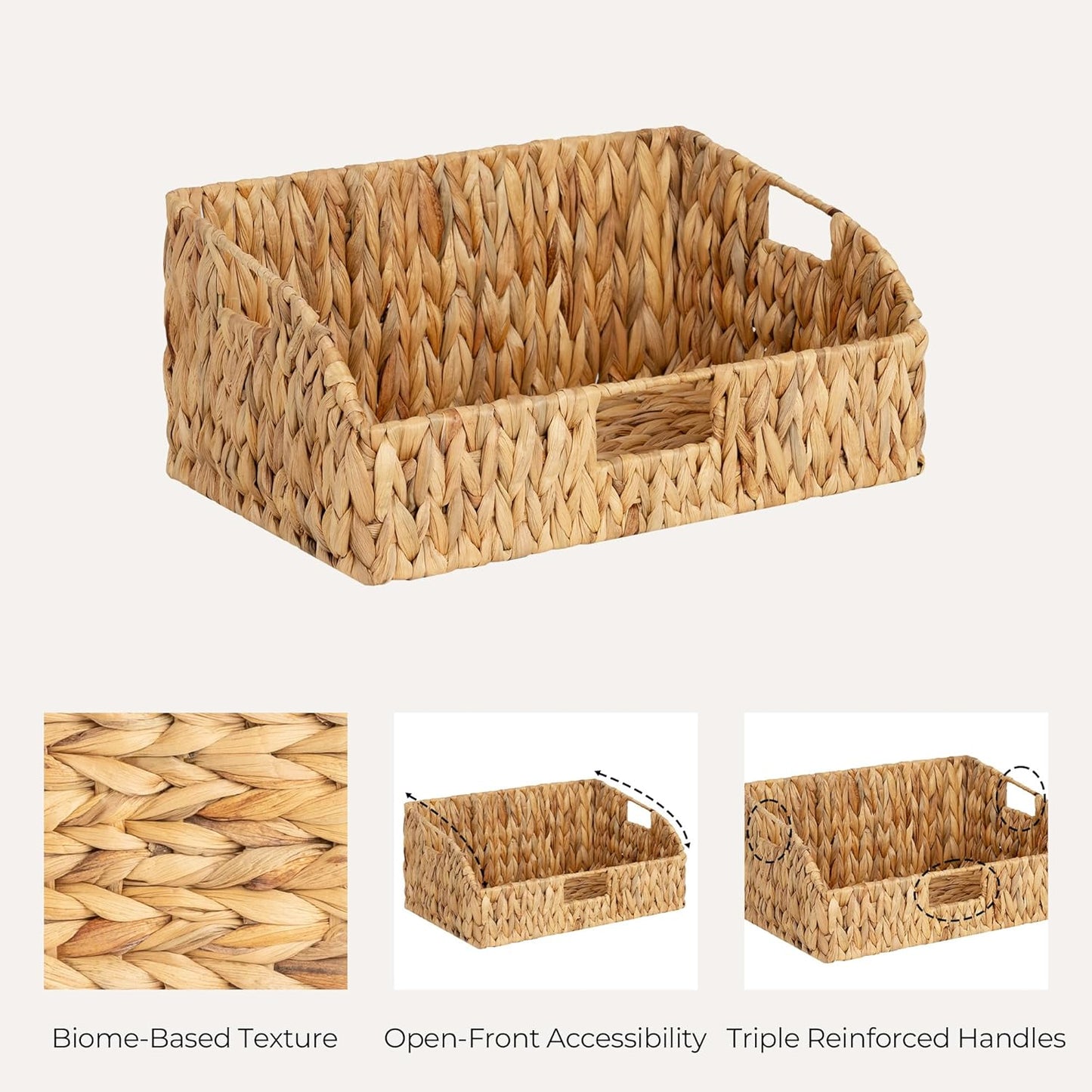 Pantry Organizers / Water Hyacinth Baskets / Natural