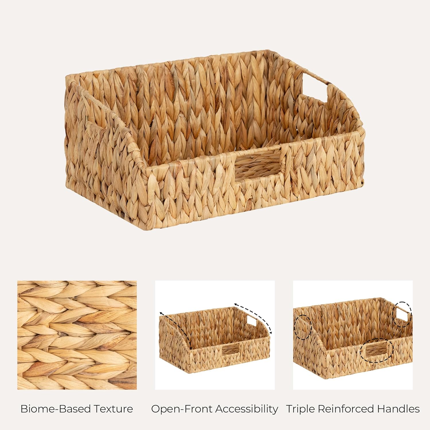 Pantry Organizers / Water Hyacinth Baskets / Natural