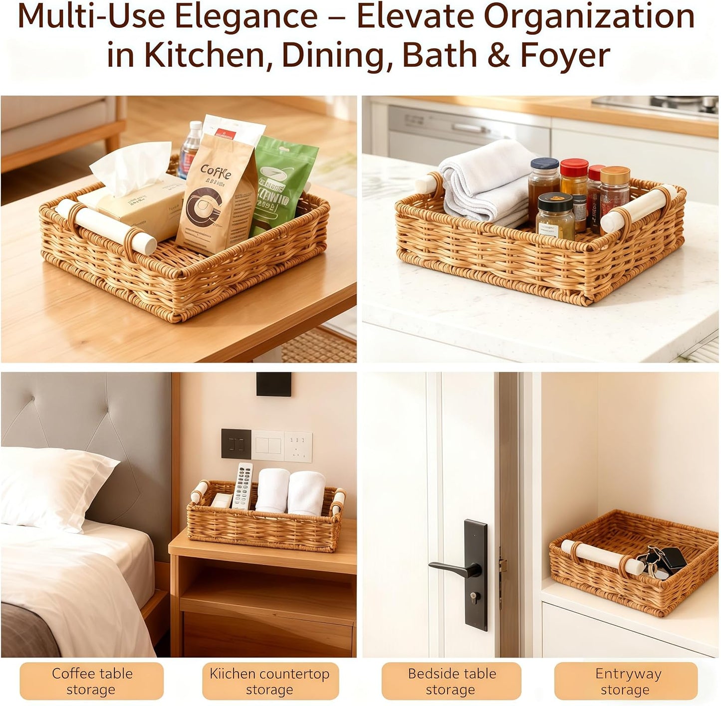 Rattan Napkin Holder Set / Set of 2