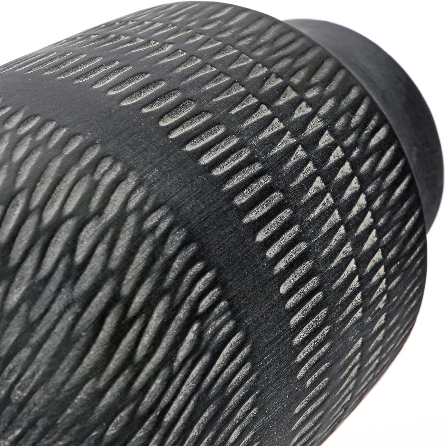 Rustic Ceramic Vase / 9" Dark Grey