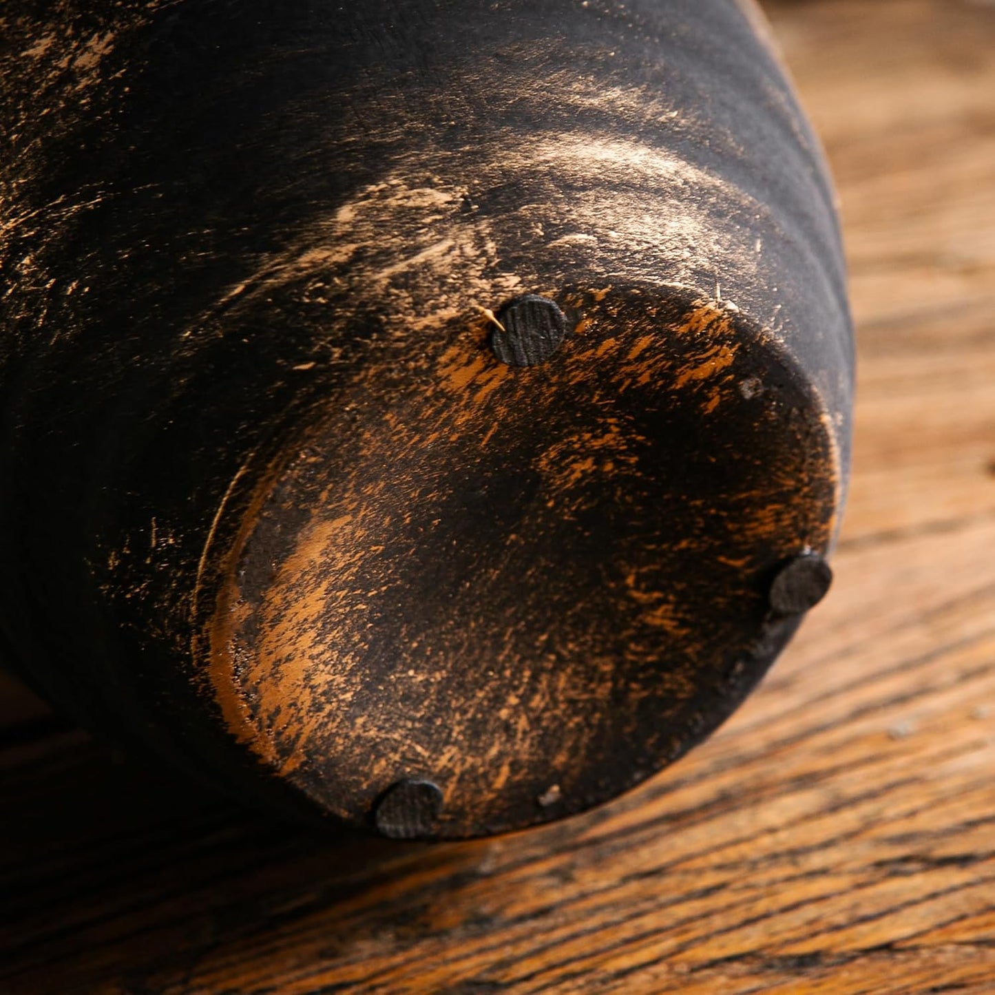 Rustic Ceramic Vase / Black Bronze-s-101