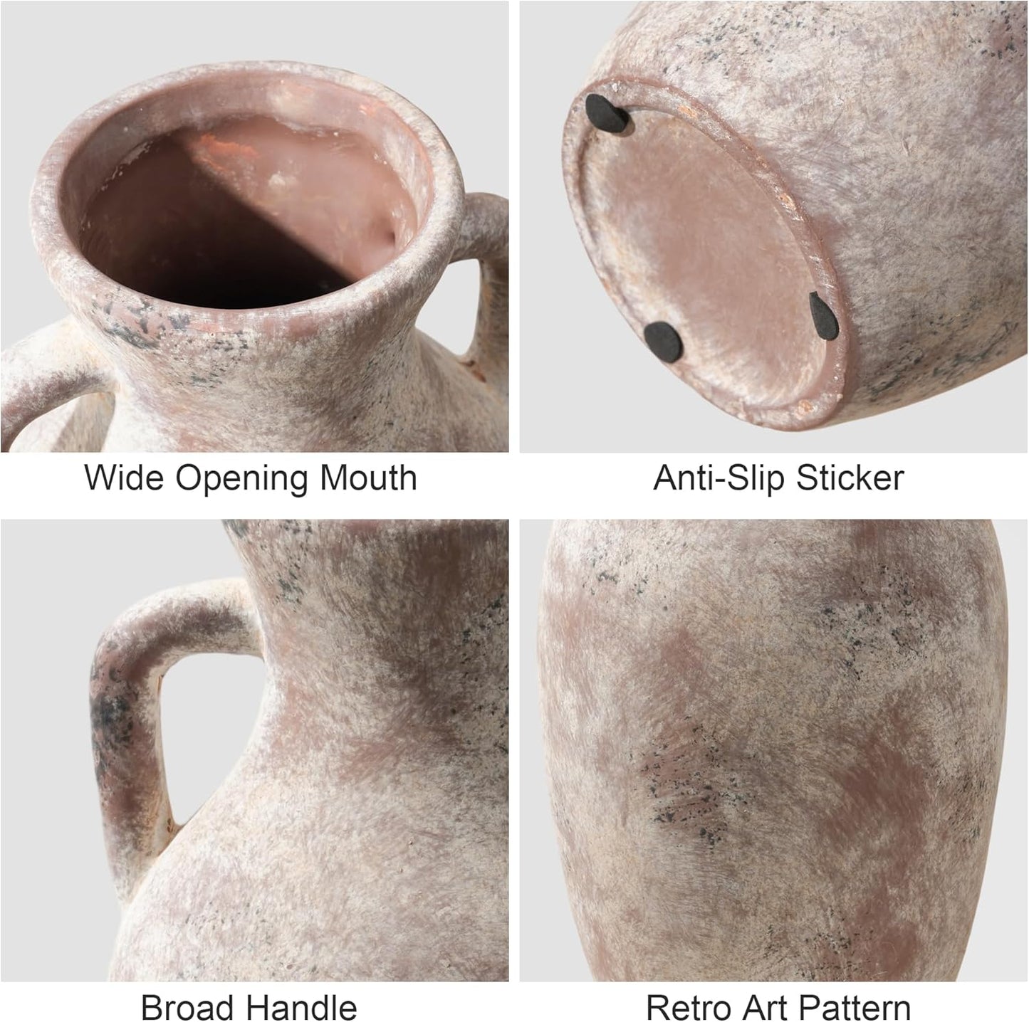 Ceramic Flower Vase / 12"h-terracotta