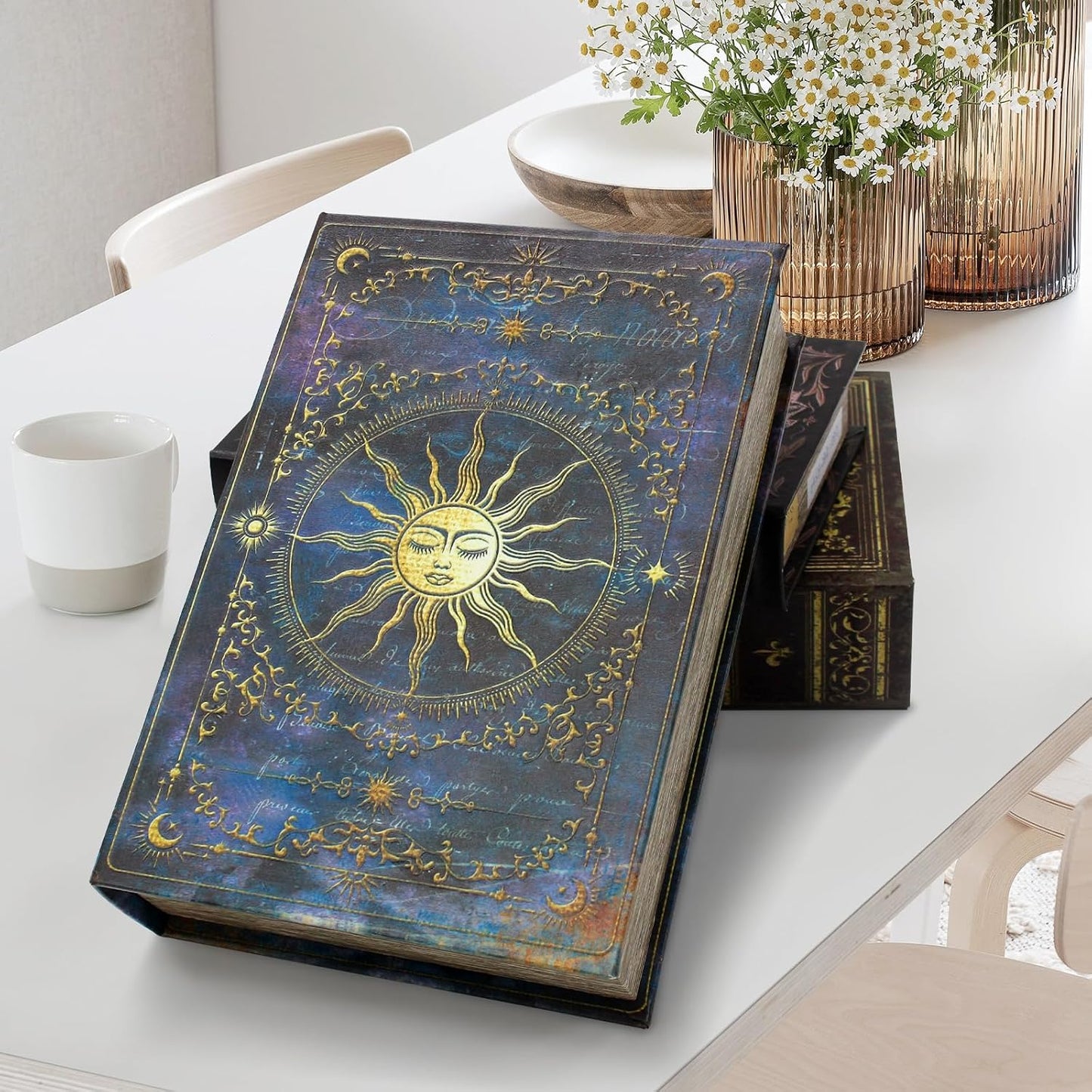 Vintage Magic Book Style Storage / Sun