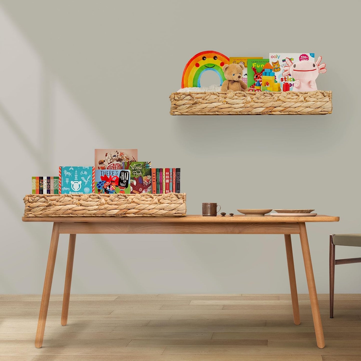 Scalloped Book Shelves / Natural / Set of 2