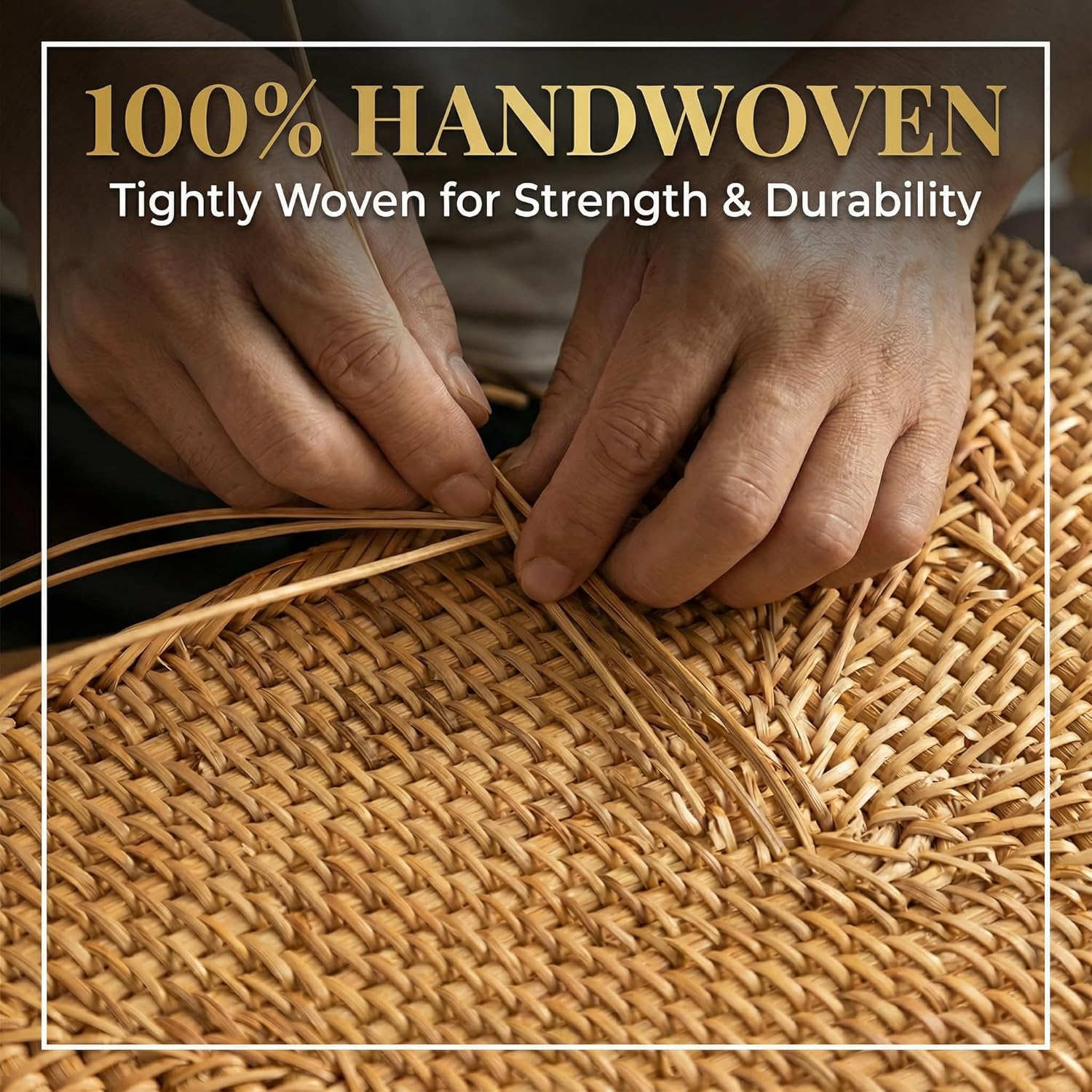 Large Wicker Storage Tray / 14.6 x 9.1 / Natural M