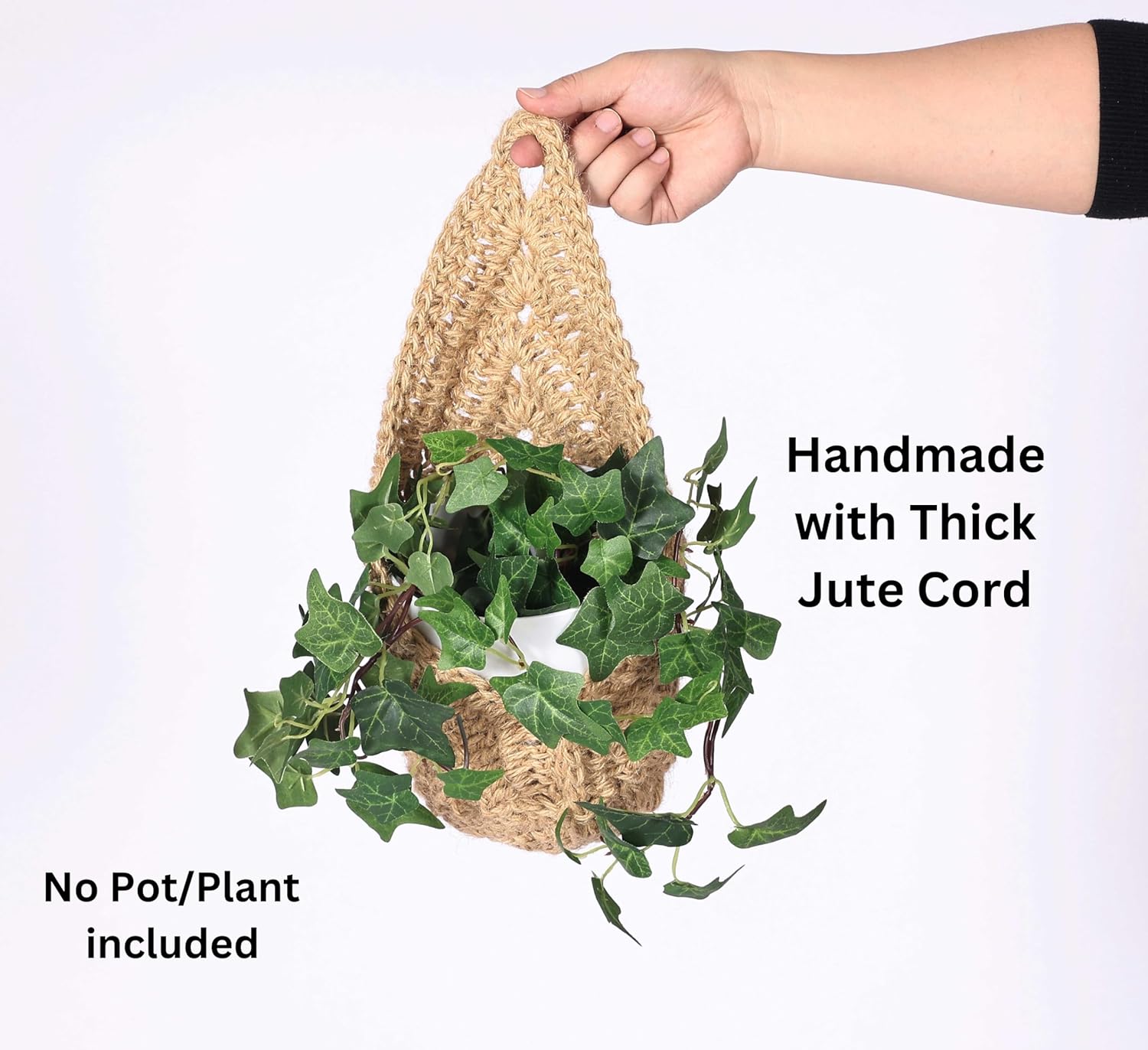 Macrame Wall Plant Hanger / Brown / Large / Set of 2