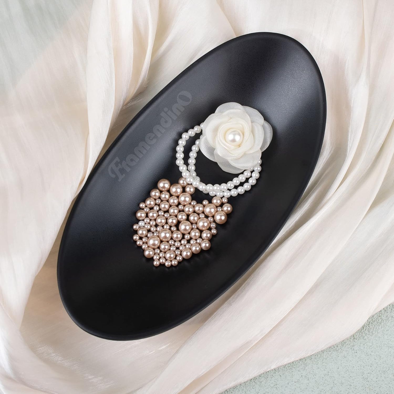 A5 Melamine Jewelry Dish Trinket Tray Accessory Organizer Bowl / Black