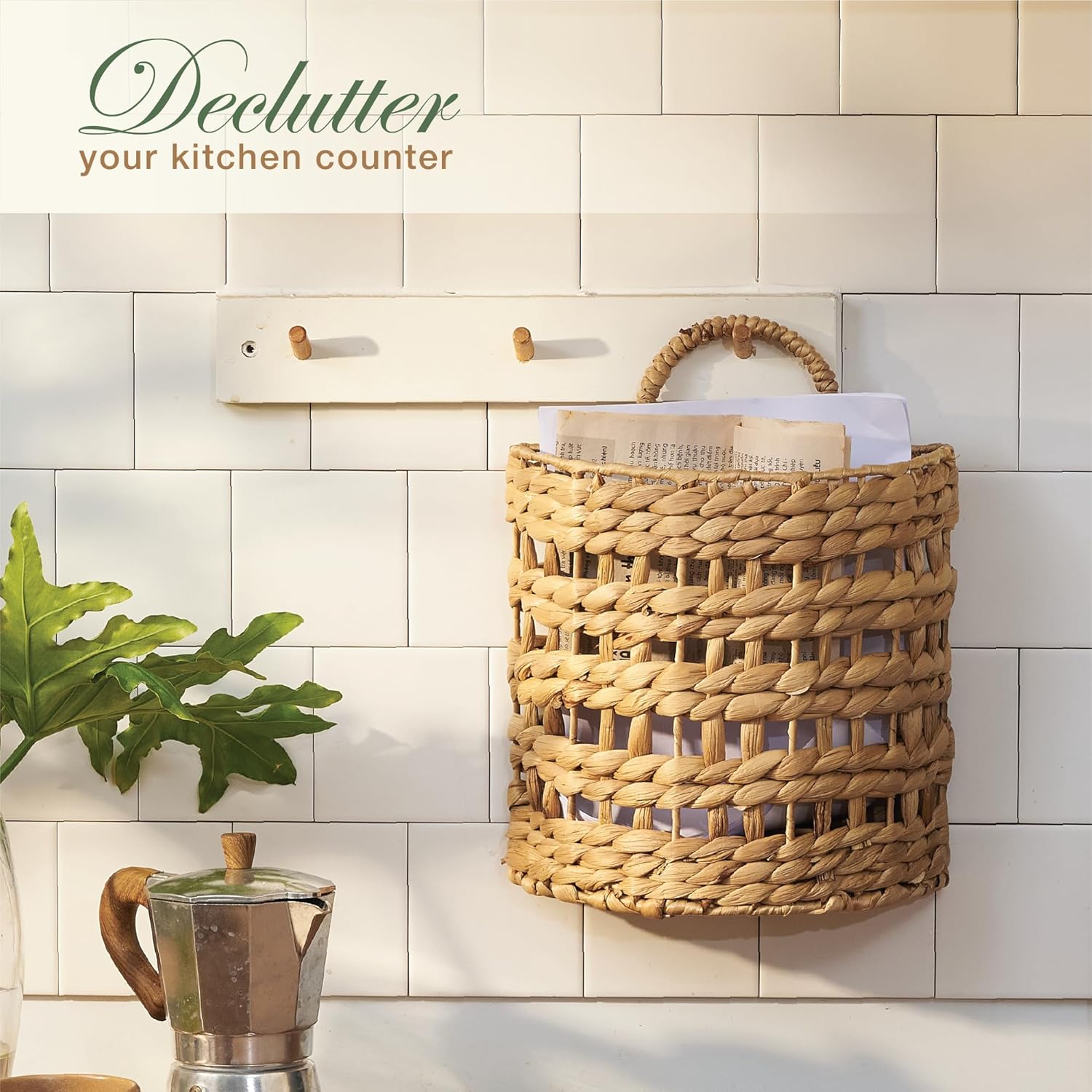 Woven Wall Baskets for Storage / Set of 2