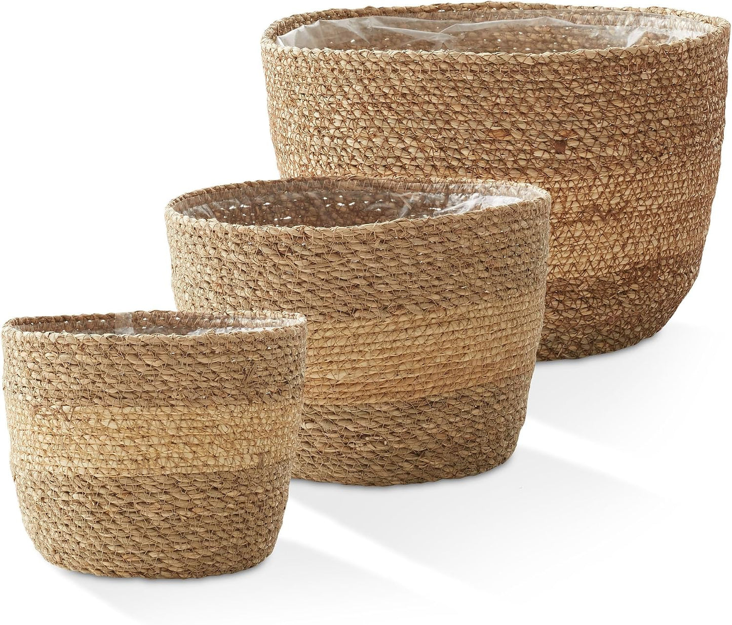 Seagrass Planter Baskets / Two-tone / Set of 3