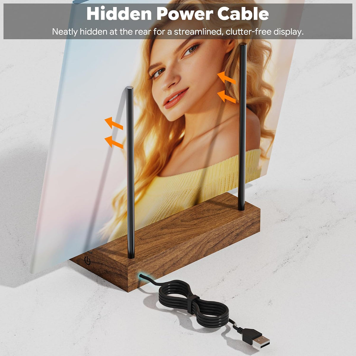 Now Spinning Vinyl Record Stand, Light Up Wooden Acrylic Album Display Holder with RGB Sound-Control Rhythm Lights