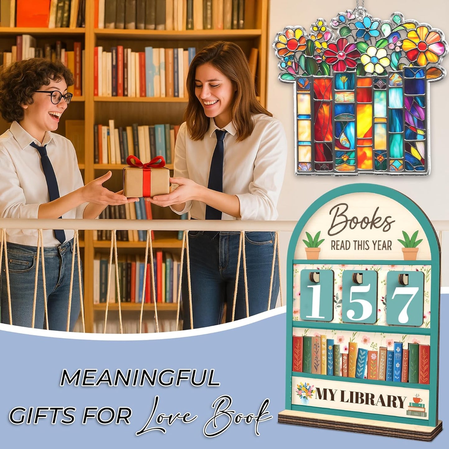 Book / Book Suncatcher Ornament / Book Tracker 1