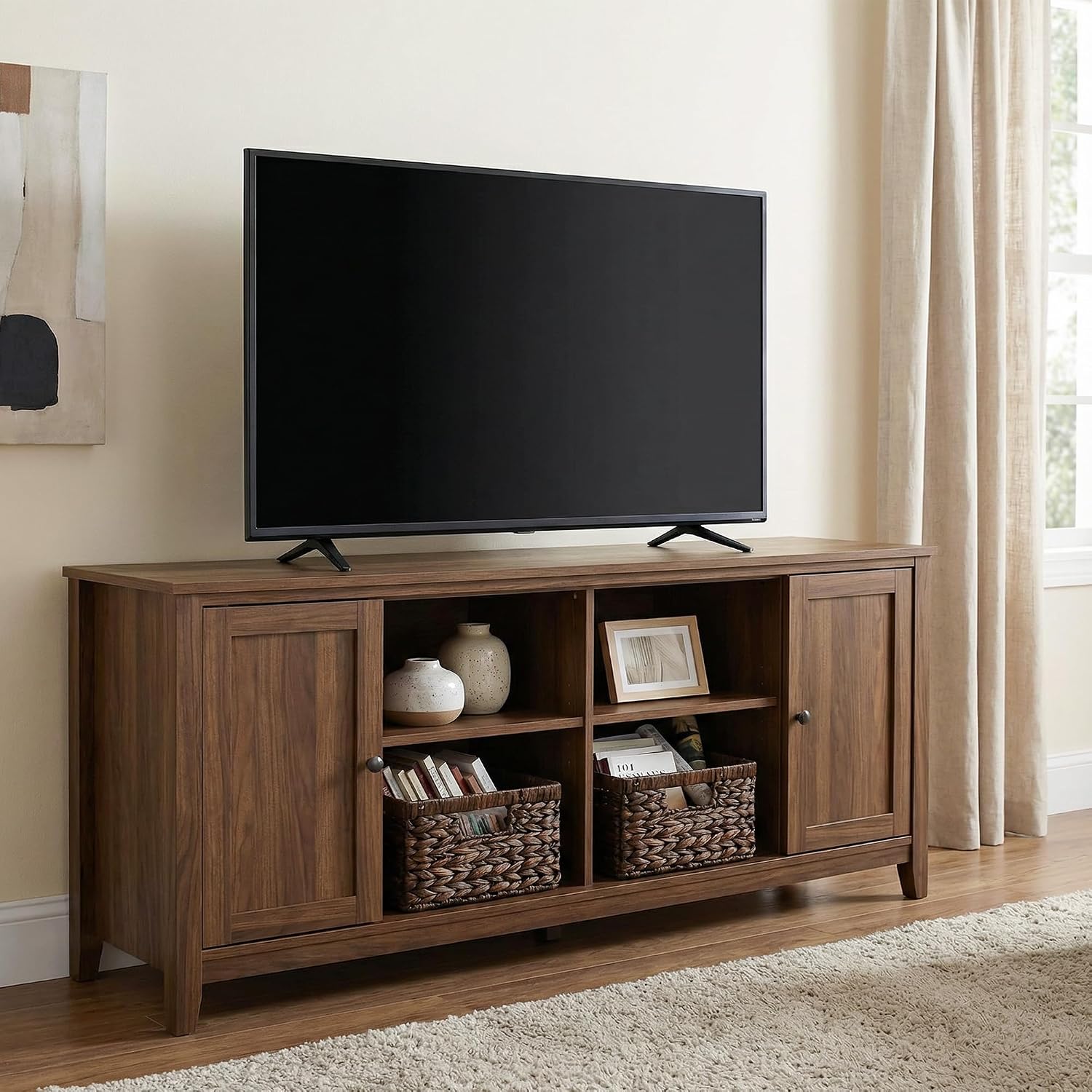 Wicker Shelf Baskets for Organizing / Brown