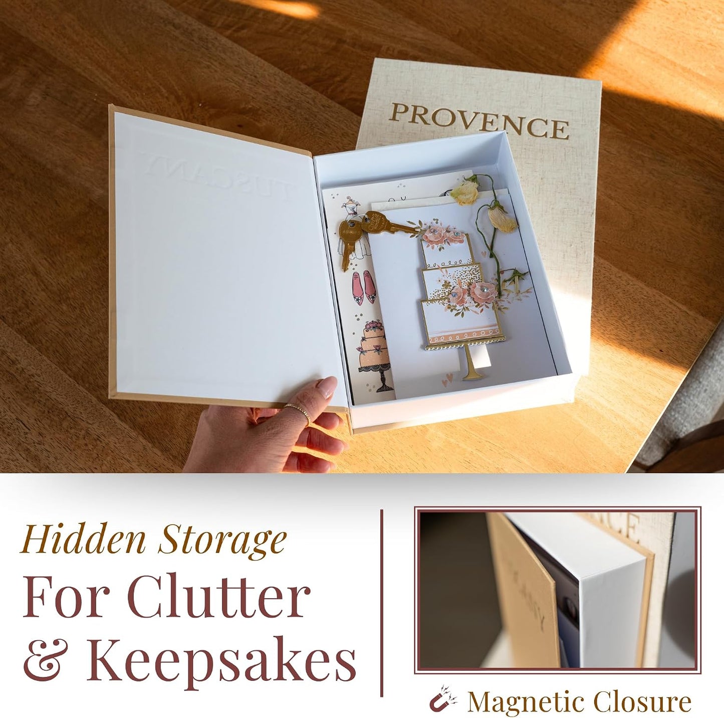 Faux Book Storage Box Set