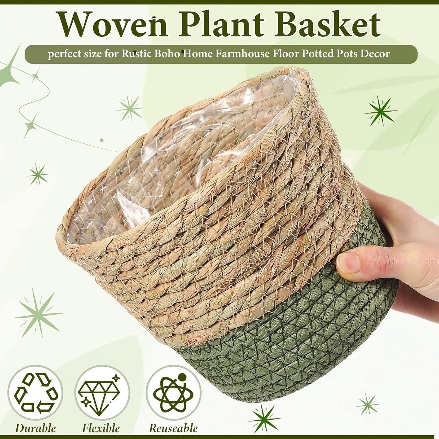Wicker Plant Basket Bulk / Small / Farmhouse / Set of 12