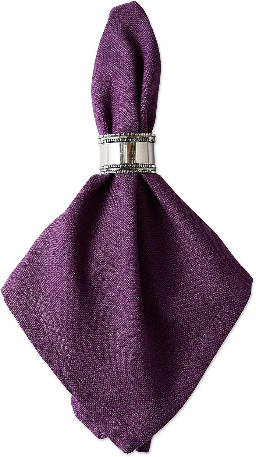 DII Variegated Tabletop Collection, Napkin Set, 20x20, Eggplant, 6 Piece