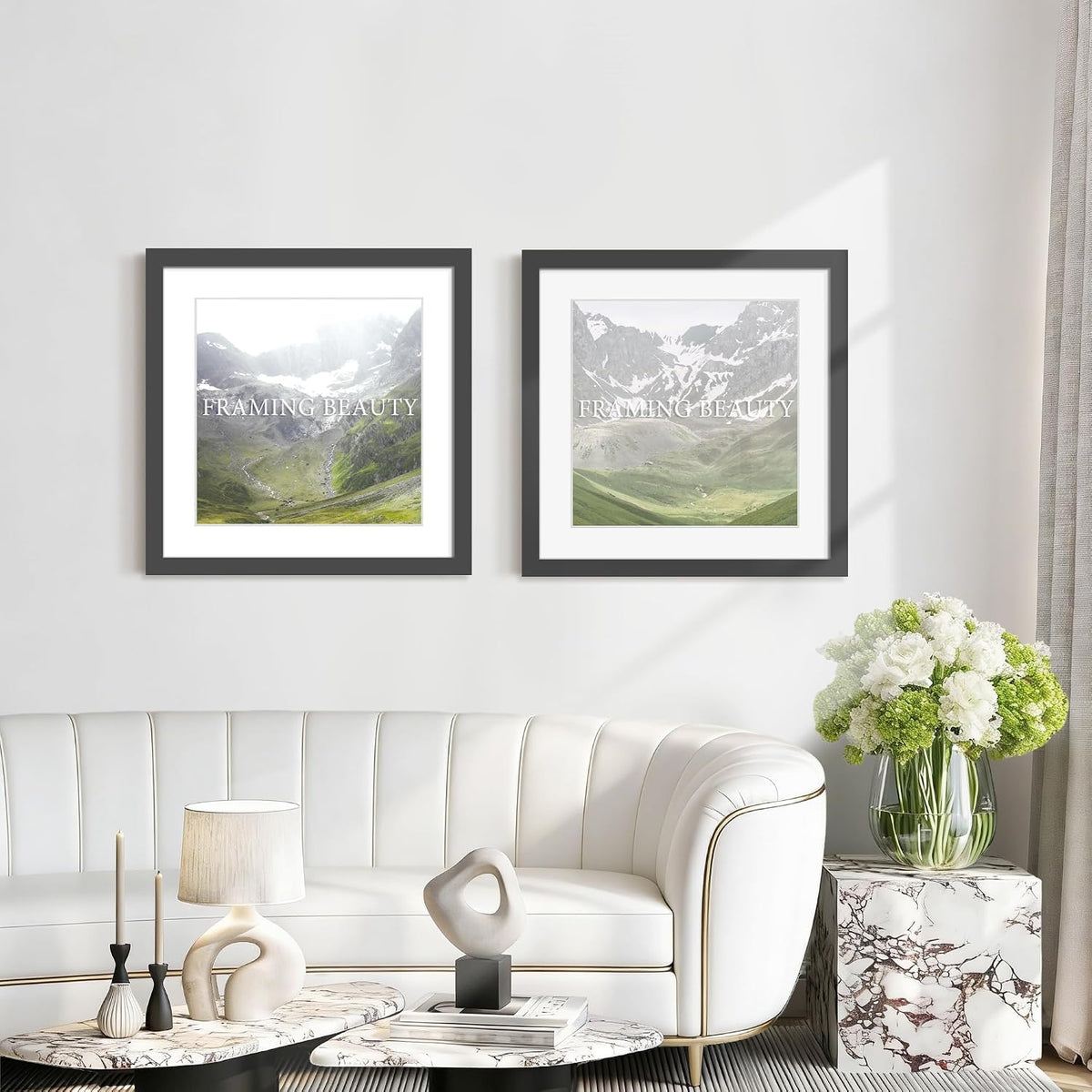 20x20 Black Picture Frame, Poster Frame for Wall, 3 Pack. | Fits 16x16 Photos With Mat or 20x20 Without Mat, Square